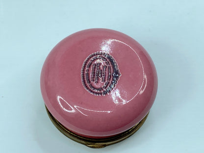 Halcyon Days Enamel Trinket Box "A Token of Love" Pink A567