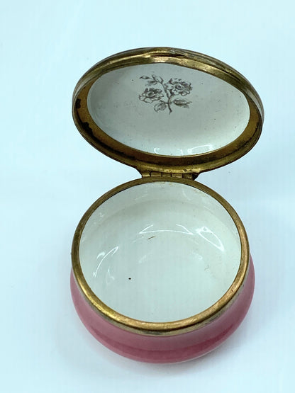 Halcyon Days Round Box - Teddy Bear, Blue, Gold - "For You" A568