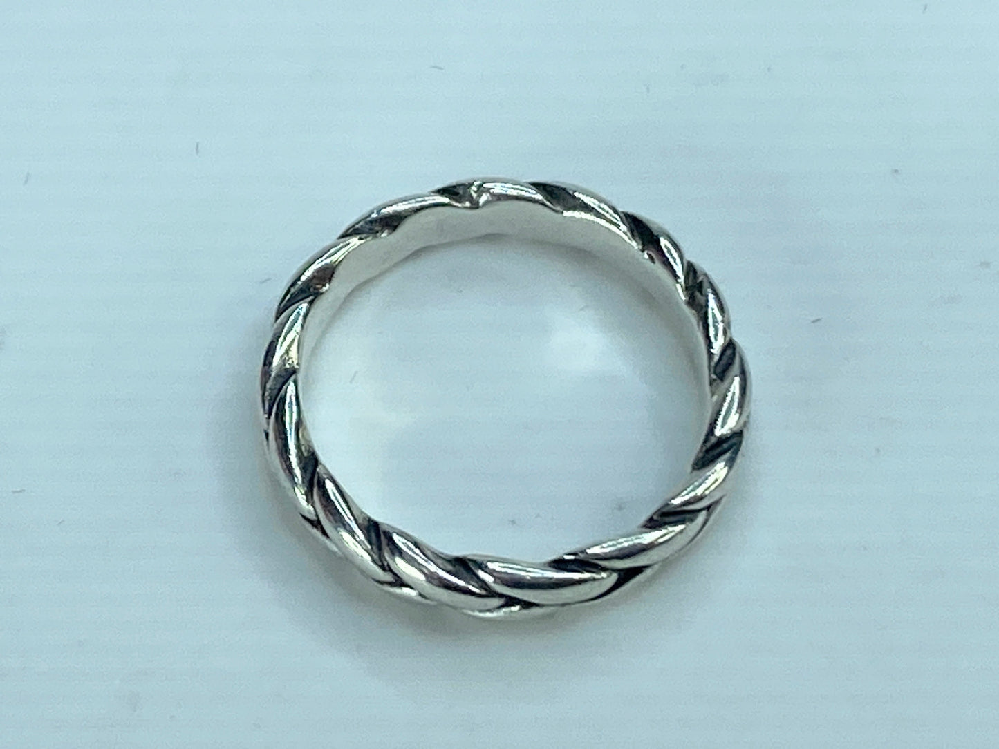 James Avery 3.7mm Celtic braided ring with box size 6 2.9g JR9793