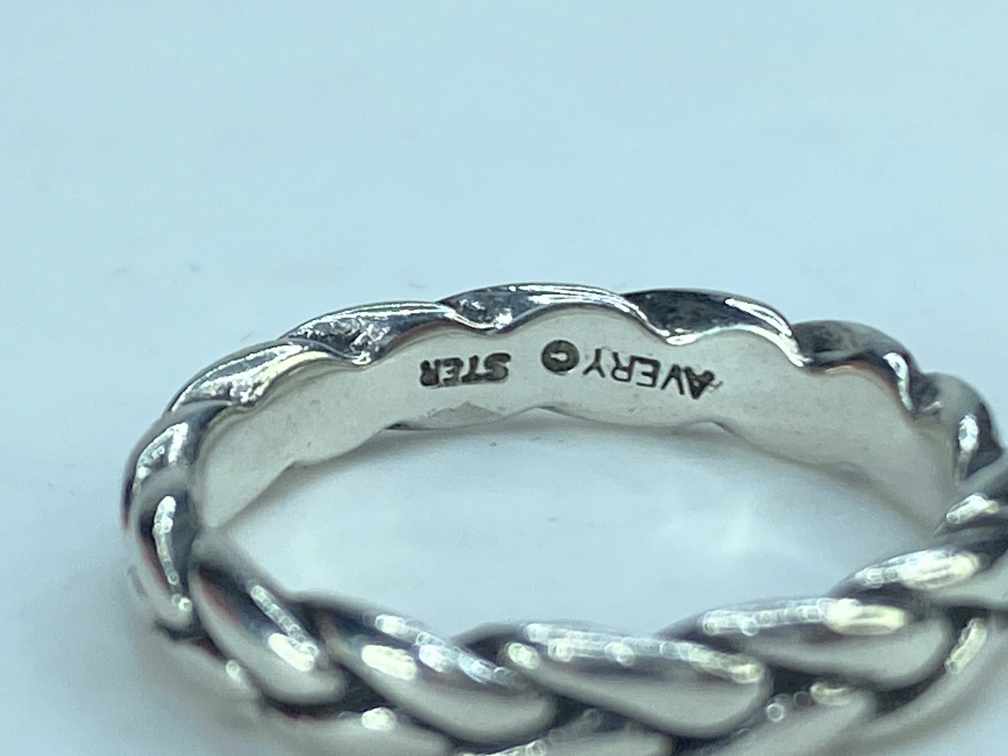 James Avery 3.7mm Celtic braided ring with box size 6 2.9g JR9793