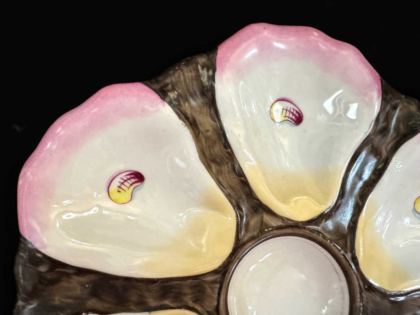 Antique Art Nouveau Hand Painted Calla Lily Porcelain Oyster Plate 9.5" A1082