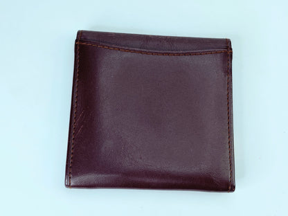 Authentic Cartier Mustline Coin Case Coin Purse Leather Bordeaux GS423