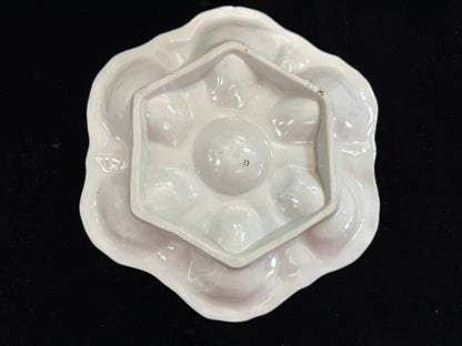 Antique Art Nouveau Hand Painted Calla Lily Porcelain Oyster Plate 9.5" A1082