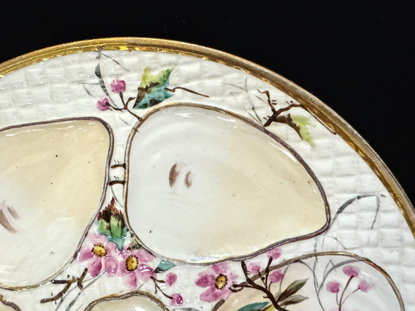 Antique Franz Anton Mehlem Bonn Porcelain Oyster Plate 8.75 In A1083