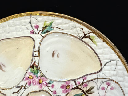 Antique Franz Anton Mehlem Bonn Porcelain Oyster Plate 8.75 In A1083