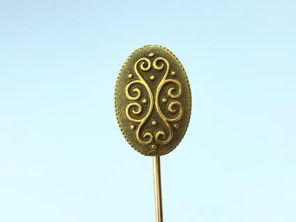 Antique 18 Karat gold stick pin by Day, Clark & Co.