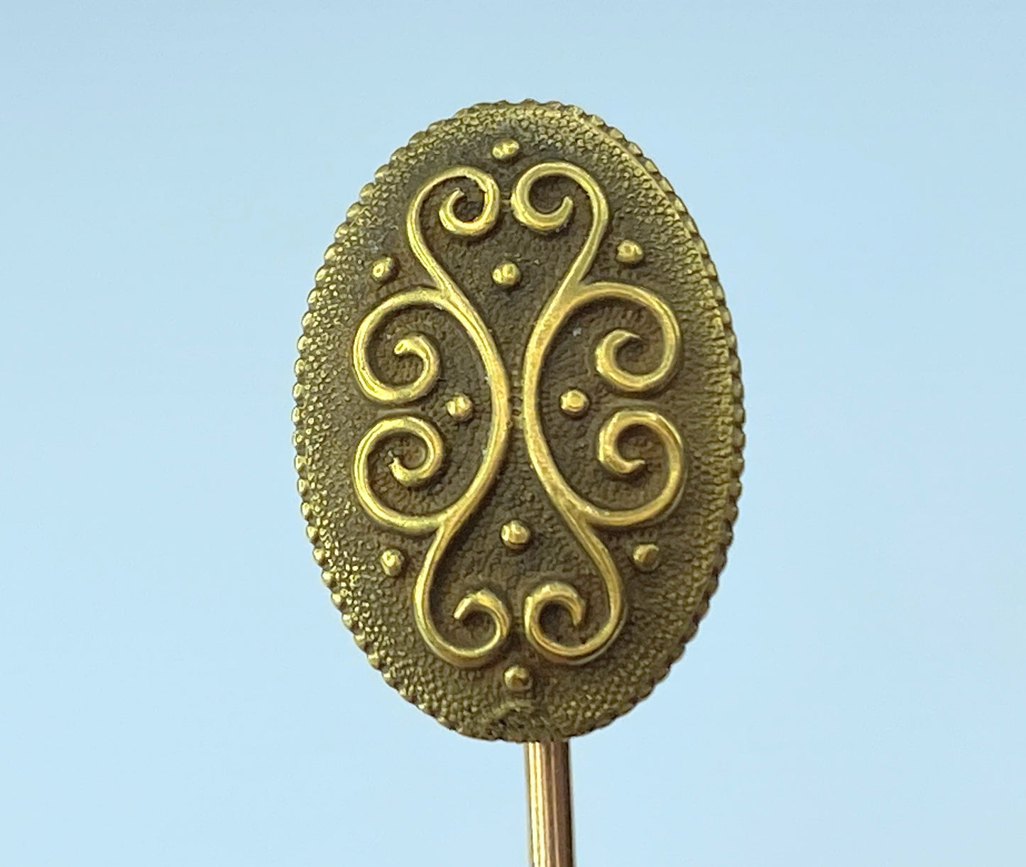 Antique 18 Karat gold stick pin by Day, Clark & Co.