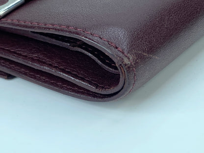 Cartier trifold wallet Mastrin Bordeaux Leather original box GS425