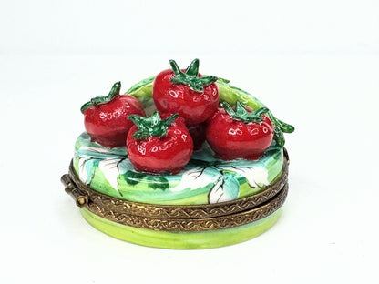 Chamart Limoges "Fresh Vegetable Basket" Tomatoes and pea in original box A651