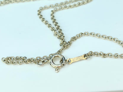 Tiffany & Co. Sterling Silver Elsa Peretti Infinity 1.5" cross necklace JR9800