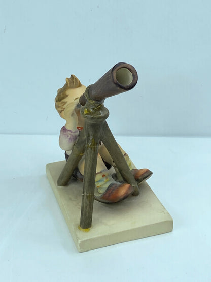 Goebel, 1970’s Hummel Star Gazer Figurine #132, Boy with Telescope Mint A582