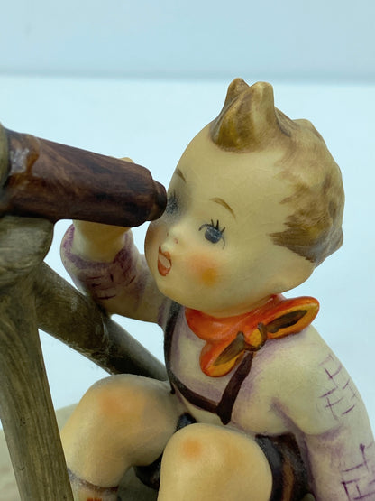 Goebel, 1970’s Hummel Star Gazer Figurine #132, Boy with Telescope Mint A582