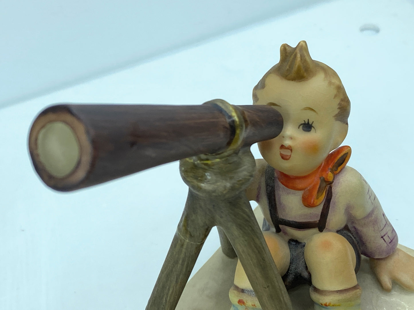 Goebel, 1970’s Hummel Star Gazer Figurine #132, Boy with Telescope Mint A582