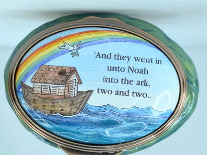 Halcyon Day  Noah's Ark Bonbonniere trinket box A172