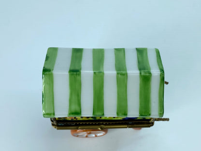 Rochard Limoges France Produce cart trinket box A174