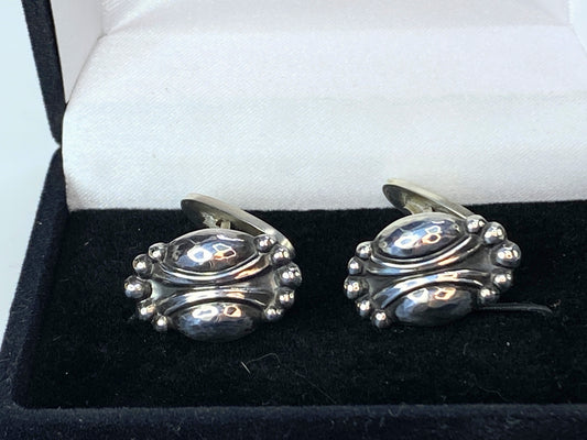 Vintage Georg Jensen Denmark Sterling Silver Moonlight Blossom cufflinks GS98