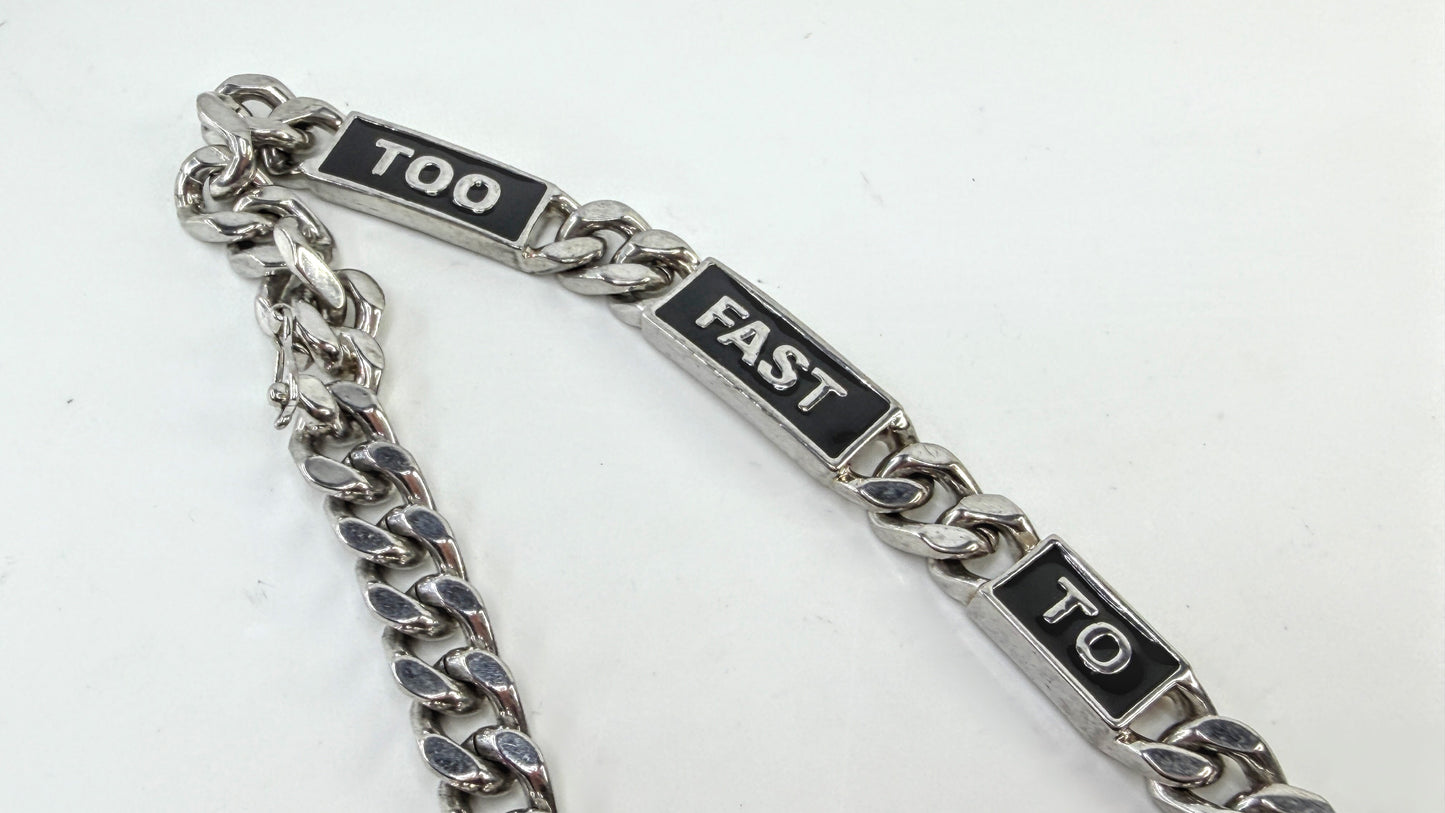 Vintage Vivienne Westwood “Too Fast To Live Too Young To Die Chunky" Choker GS815