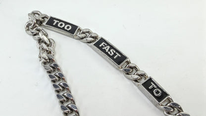 Vintage Vivienne Westwood “Too Fast To Live Too Young To Die Chunky" Choker GS815
