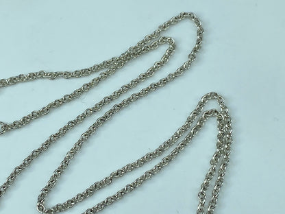 Tiffany & Co 925 Silver Elsa Peretti Open Heart 22mm pendant Necklace JR541