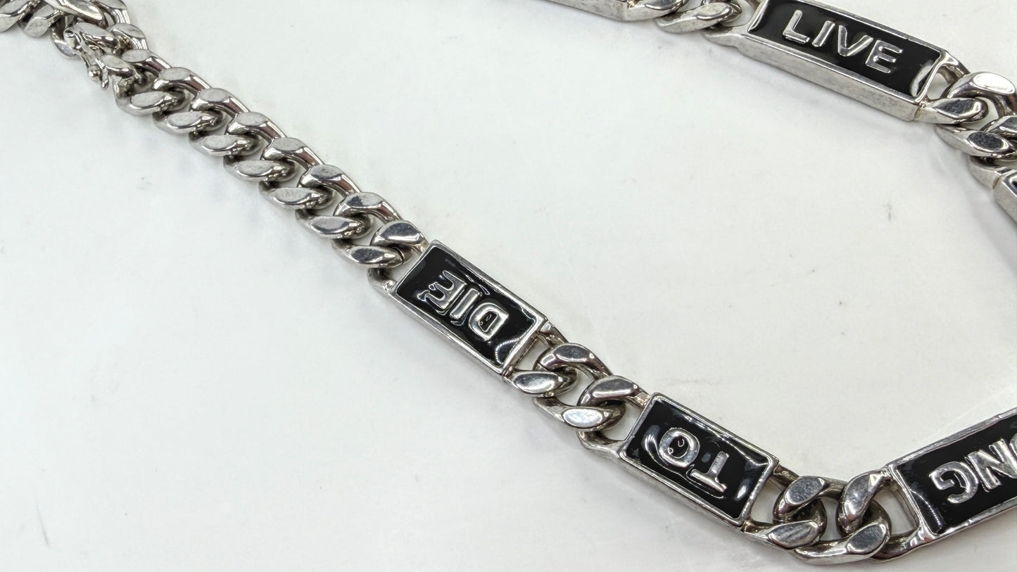 Vintage Vivienne Westwood “Too Fast To Live Too Young To Die Chunky" Choker GS815