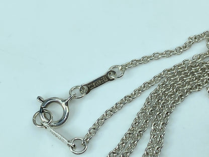 Tiffany & Co 925 Silver Elsa Peretti Open Heart 22mm pendant Necklace JR541