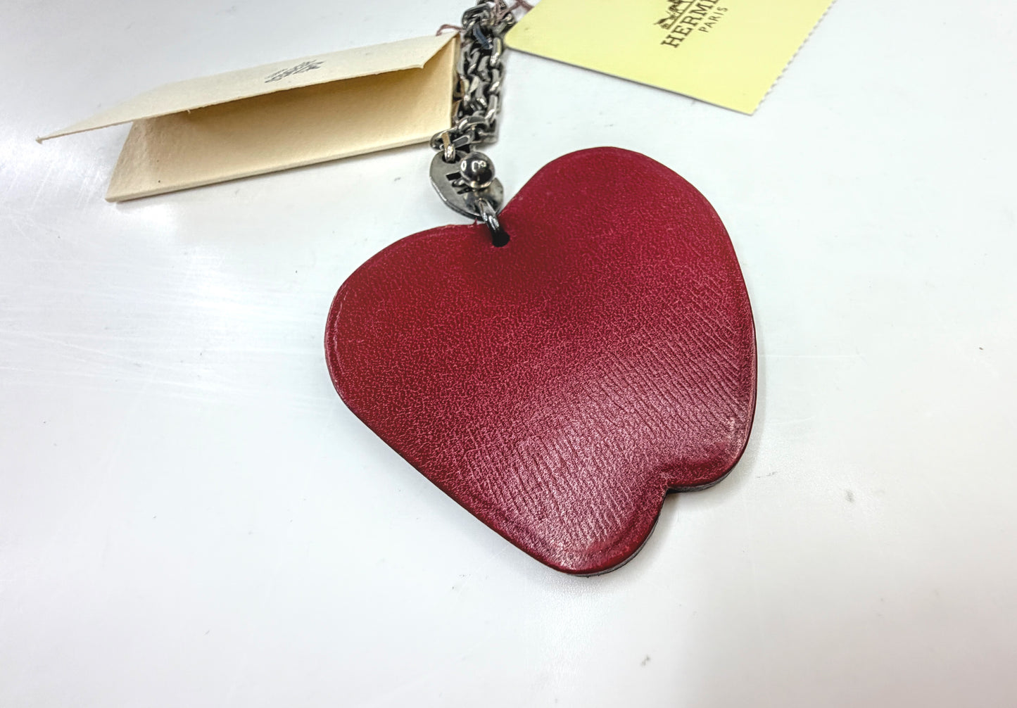 Vintage Hermès Red Apple Leather Bag Charm Key Holder GS817