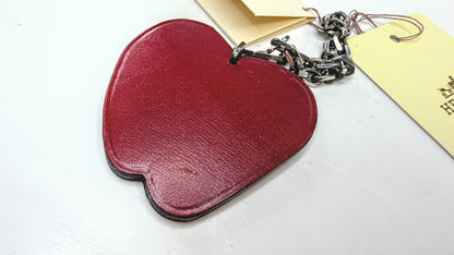 Vintage Hermès Red Apple Leather Bag Charm Key Holder GS817