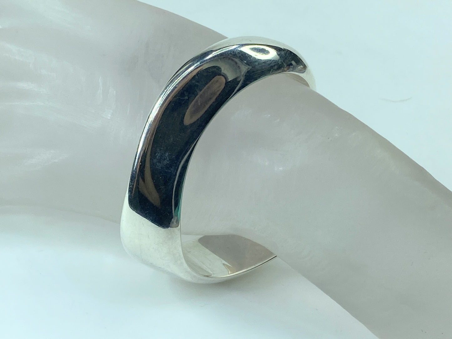 Tiffany & Co. Elsa Peretti Swirl Cuff Bangle in Sterling Silver 6.75" 39g JR543