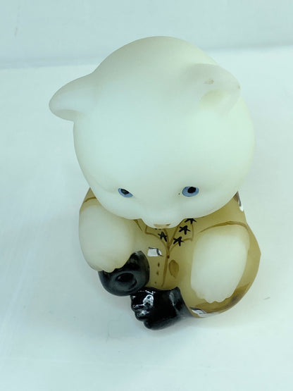Fenton Art Glass "Schwarz' Bear" figurine, commemorative piece Mint A586