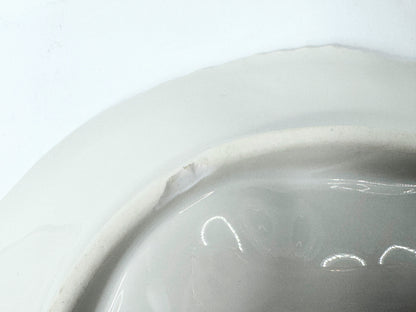 Antique Austria Oyster Plate with "Forget me not" blue flower gold gilt A479