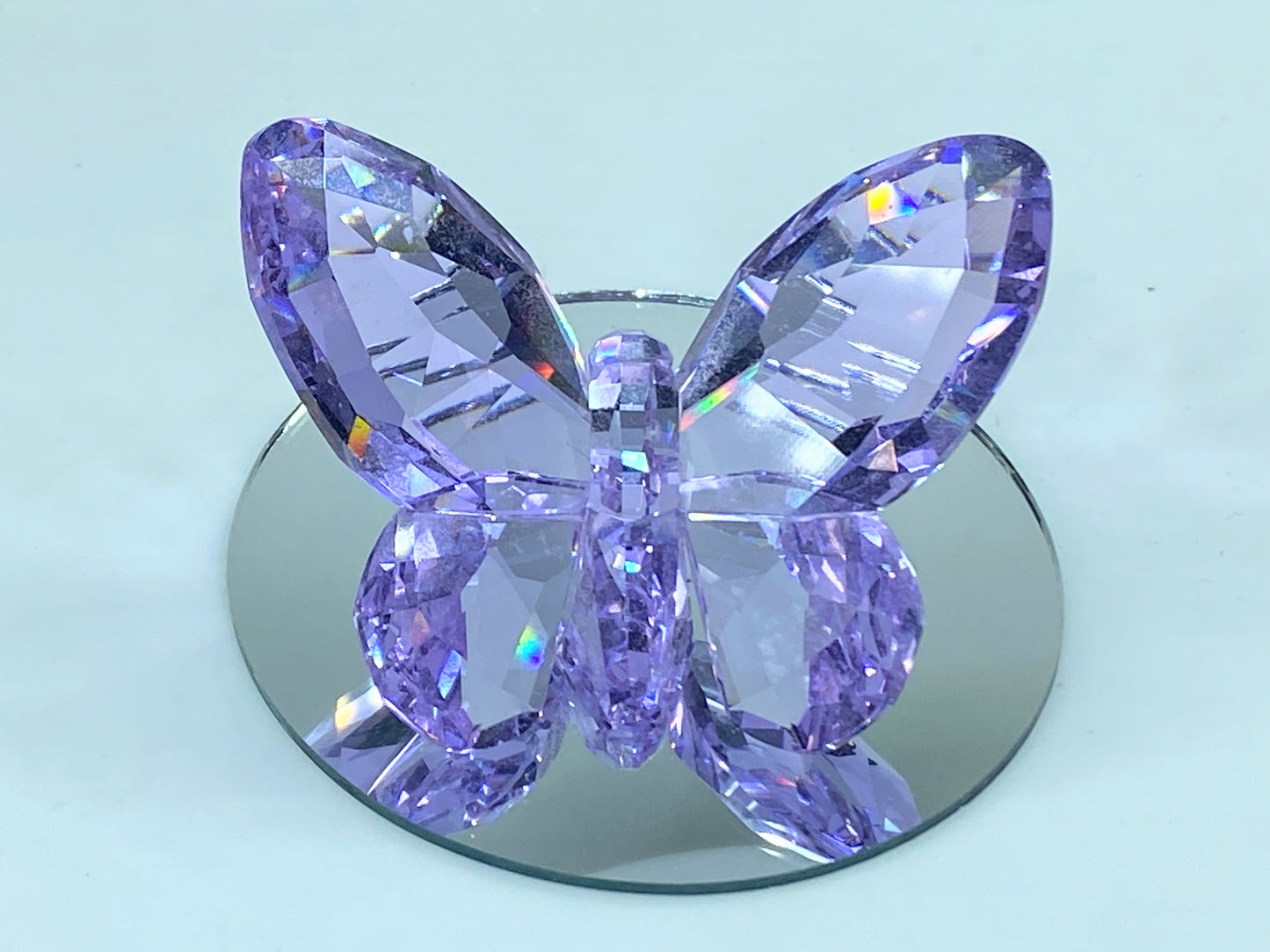 SWAROVSKI Figurine Brilliant Butterfly Violet 855803 COA Mirror S63