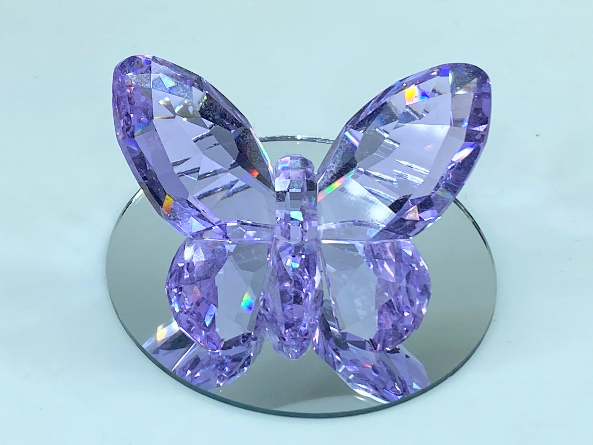 SWAROVSKI Figurine Brilliant Butterfly Violet 855803 COA Mirror S63