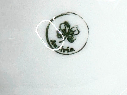 Antique Austria Oyster Plate with "Forget me not" blue flower gold gilt A479