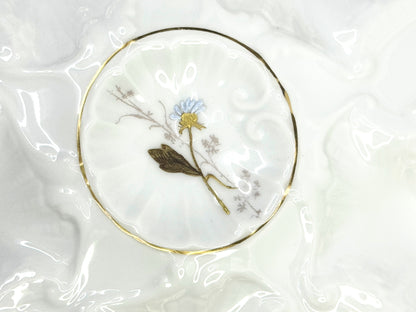 Antique Limoges Oyster Plate with Gold Paste 8.5" A480