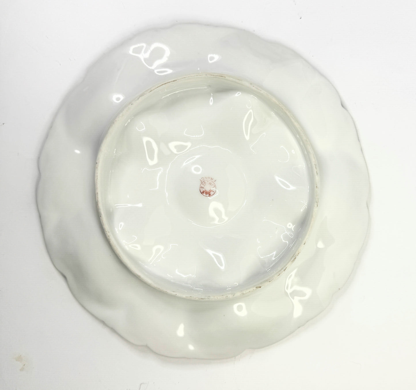 Antique Limoges Oyster Plate with Gold Paste 8.5" A480