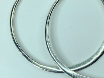 Tiffany & Co Elsa Peretti Large 2 3/4" Large Sterling Silver Hoop Earrings JR544