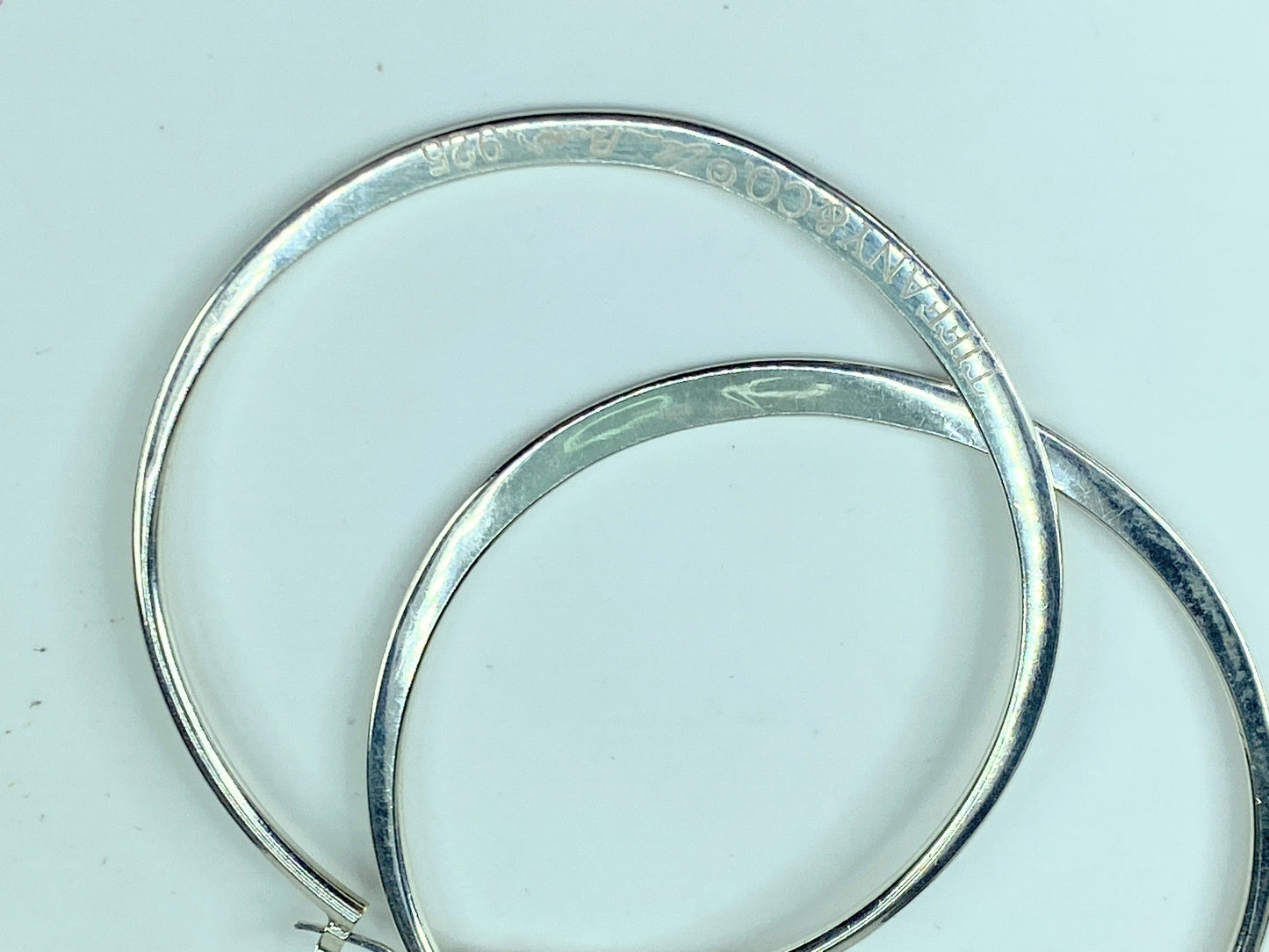 Tiffany & Co Elsa Peretti Large 2 3/4" Large Sterling Silver Hoop Earrings JR544