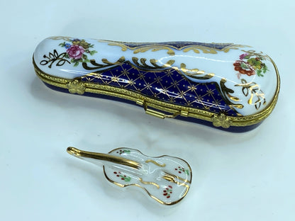 Jewel of Museum Porcelain Violin Case Limoges violin A78