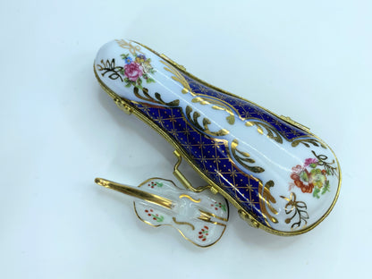 Jewel of Museum Porcelain Violin Case Limoges violin A78