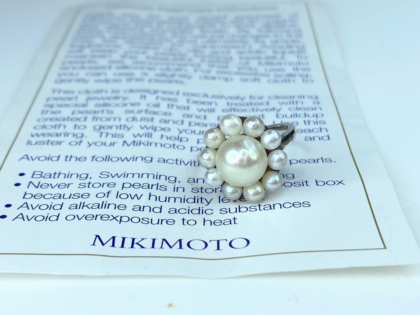 Mikimoto SS Akoya pearl ring diameter approx. 3.3-7.7mm