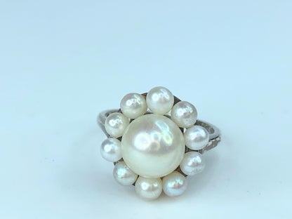 Mikimoto SS Akoya pearl ring diameter approx. 3.3-7.7mm