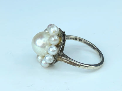 Mikimoto SS Akoya pearl ring diameter approx. 3.3-7.7mm