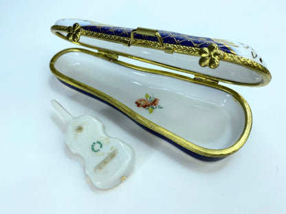 Jewel of Museum Porcelain Violin Case Limoges violin A78