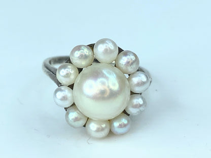 Mikimoto SS Akoya pearl ring diameter approx. 3.3-7.7mm