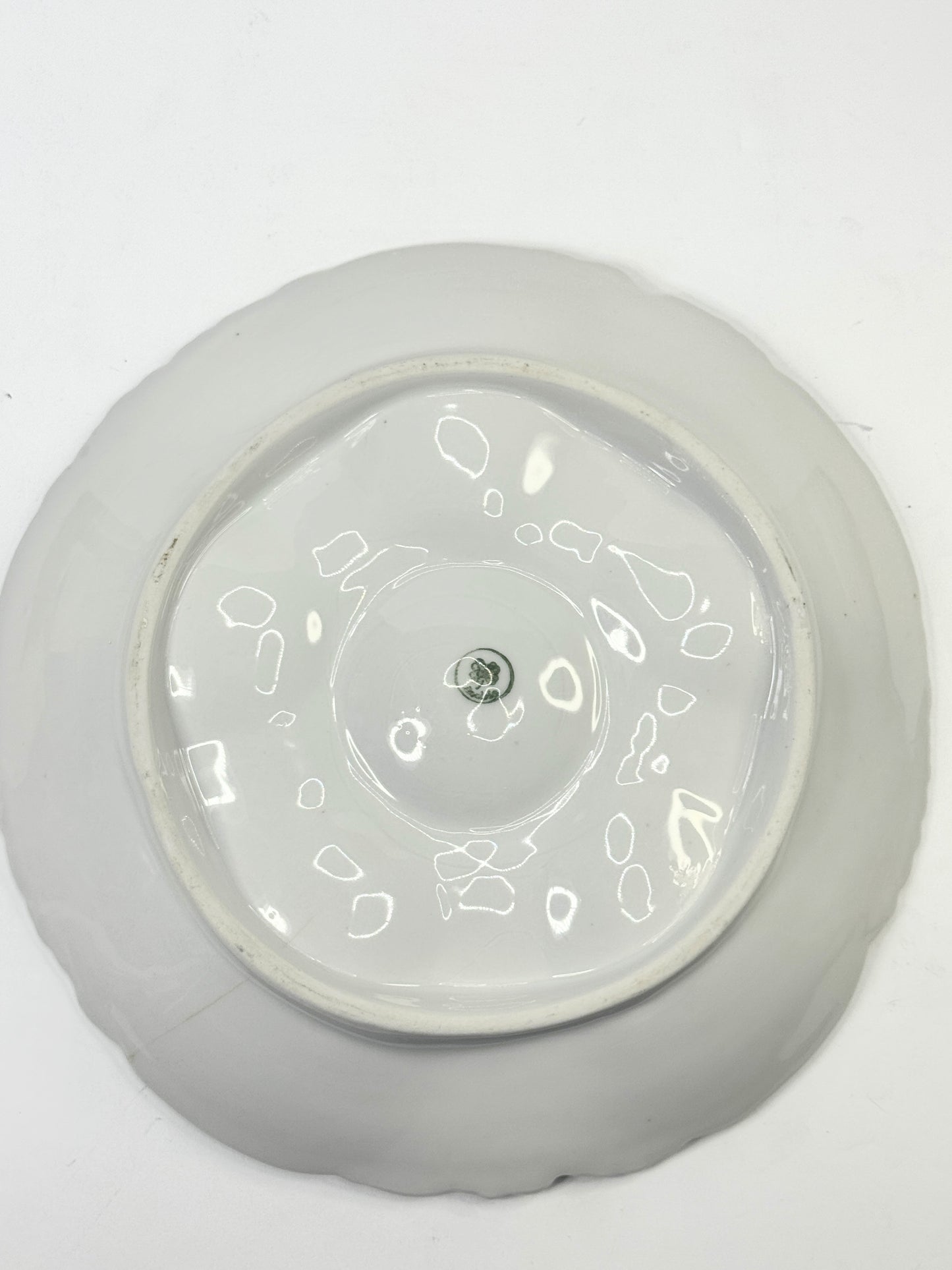 Antique Austria handpainted Pansy flower oyster plate A482