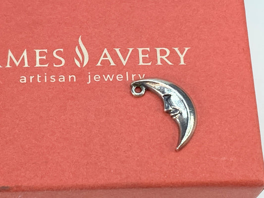 James Avery "Man In The Moon" Charm Sterling Silver Retired Crescent Moon JR9812