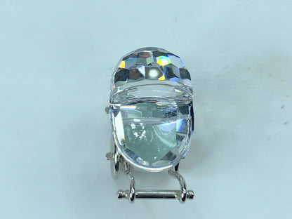 Swarovski Crystal Figurine #626866 Rhodium Pram COA w/ mirror SS50