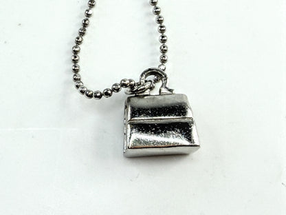 Vintage Salvatore Ferragamo Crystal Gancini & Handbag Necklace 16" 8.7g GS825
