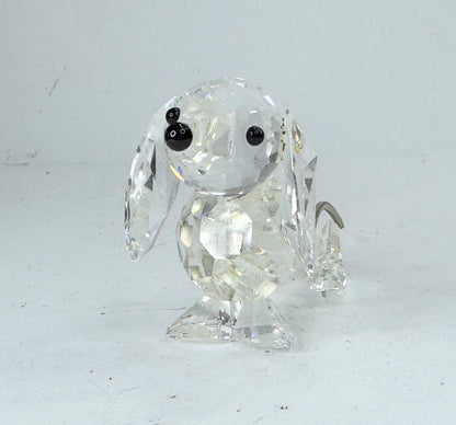 Swarovski Crystal Dachshund Miniature with Metal Tail Figurine MIB 2.5" S233