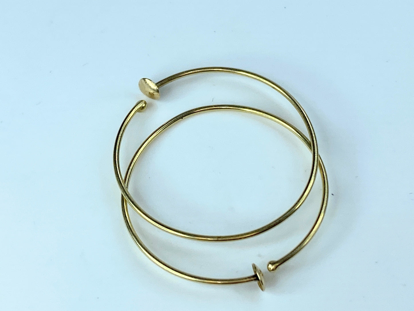 Dainty 14K yellow gold 27.0mm hoop dangle clip on earrings